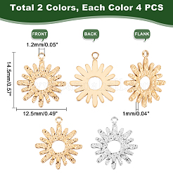 8 шт. 2 стиля подвески из нержавеющей стали 304&nbsp;STAS-UN0035-77