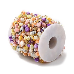 Цепочки ручной работы из ракушек с жемчужной крошкой&nbsp;CHC-M024-10G