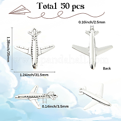 50 шт. подвески в виде самолета из сплава в тибетском стиле&nbsp;FIND-SC0018-08
