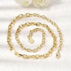 Ожерелья из латунных цепочек толщиной 6 мм&nbsp;NJEW-L013-01G