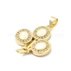 Латунные микропаве прозрачные подвески с фианитом&nbsp;KK-A221-13G