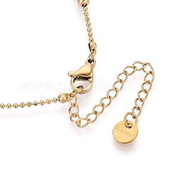 Браслеты из круглой бусины из нержавеющей стали 304&nbsp;BJEW-T022-12G