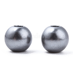 Окрашенный распылением абс-пластик имитация жемчужных бусин&nbsp;OACR-T015-05A-01