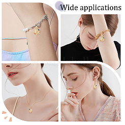 10 шт. подвески из латуни с цветными кубическими цирконами в виде солнца и луны&nbsp;KK-BBC0004-16