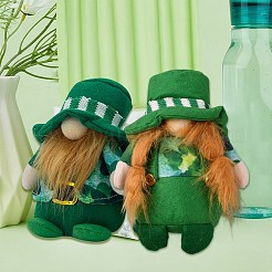 2 шт. 2 стиля День Святого Патрика тканевый гном безликая кукла&nbsp;DJEW-GF0001-63