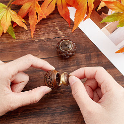 2 шт. 2-х стилевых гравированных полых деревянных подвесок&nbsp;WOOD-CA0001-59