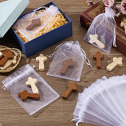 Сосновые крестовые украшения&nbsp;DJEW-PH0001-64