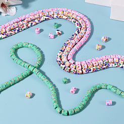 4 нить 4-х цветной полимерной глины ручной работы&nbsp;CLAY-TA0001-55