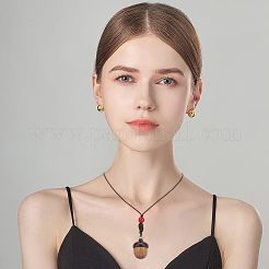 Окрашенные распылением деревянные подвески для ювелирных изделий из желудя&nbsp;LS-FIND-WH0143-46