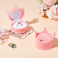 2 шт. бархатные подарочные коробки для хранения колец&nbsp;AJEW-GO0002-24B-01