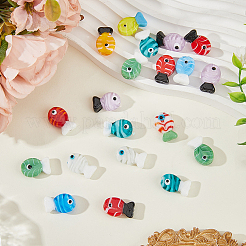 20шт 2 стиля ручной работы бусины лэмпворк&nbsp;LAMP-PA0001-33