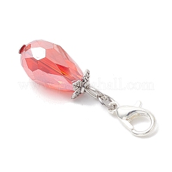 Подвесные украшения из гальванического стекла&nbsp;HJEW-JM03886