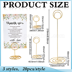 60 шт. 3-х стилевых стальных держателей для заметок&nbsp;AJEW-WA0001-42G