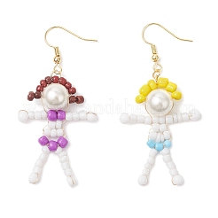 Серьги-подвески из латунного стекла&nbsp;EJEW-TA00683