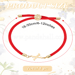 1шт регулируемый нейлоновый шнурок-слайдер браслеты для женщин&nbsp;BJEW-LP0001-32X-02