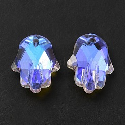 Гальванизировать прозрачные стеклянные подвески&nbsp;GLAA-A008-01D