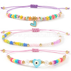 3 браслет из стеклянного бисера&nbsp;LW3639-5