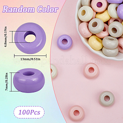 100 шт. Непрозрачные акриловые бусины&nbsp;MACR-SP0001-35