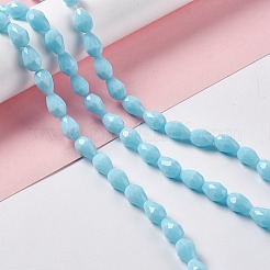 Граненые круглые стеклянные бусины&nbsp;LS-GLAA-E037-01G