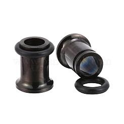 12 шт. 6 цвета 316 хирургическая нержавеющая сталь винт ушные калибры заглушки для туннелей плоти&nbsp;STAS-YW0001-14