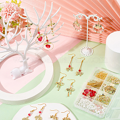 Наборы для самостоятельного изготовления сережек-бантов в форме сердца&nbsp;DIY-SC0031-08