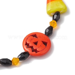 Эластичные браслеты из синтетической бирюзы и стеклянных бусин&nbsp;BJEW-JB10602