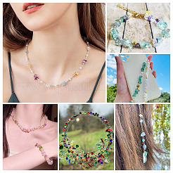 135 г двухцветных прозрачных стеклянных бусин&nbsp;GLAA-TA0002-71