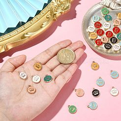 45шт 9 цвета сплава эмаль подвески&nbsp;ENAM-CJ0004-56