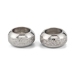 Не тускнеющие матовые европейские бусины из нержавеющей стали 201&nbsp;LS-X-STAS-B020-13P