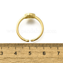 Латунные кольца-манжеты с микропаве и прозрачным цирконием для женщин&nbsp;RJEW-S399-14G