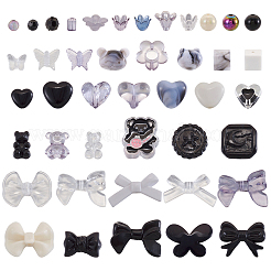 Непрозрачные и прозрачные акриловые бусины&nbsp;MACR-TA0001-48