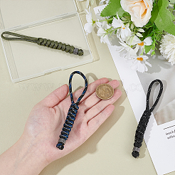 3 шт. полиэстер и спандекс шнур веревки брелок карабин&nbsp;HJEW-UN00081