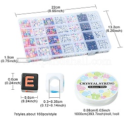 1120шт 7 стиля непрозрачные акриловые бусины&nbsp;MACR-YW0002-79