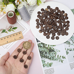 100 шт. кокосовые пуговицы с 4 отверстиями&nbsp;BUTT-CY0001-30