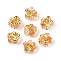 Нити из фольгированных бусин лэмпворк ручной работы FOIL-T008-06H