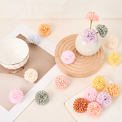 20 шт. 10-х цветные цветочные украшения в виде хризантем&nbsp;AJEW-CN0003-08