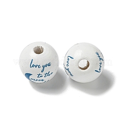 Набивные деревянные европейские бусины&nbsp;WOOD-G022-20E