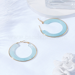 1 пара стильных серег-колец из нержавеющей стали&nbsp;EJEW-LP0011-05B