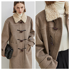 Риса деревянные пуговицы&nbsp;BUTT-WH0020-14