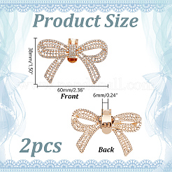 Съемные зажимы для обуви из сплава со стразами&nbsp;AJEW-WH0270-311G