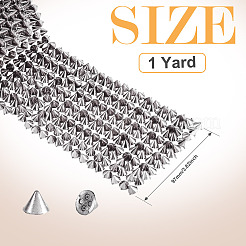 1 ярд 12-рядный смоляной шип-конус с плоской задней частью в стиле панк-рок&nbsp;FIND-TA0006-73A