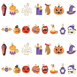 30шт 15 стиля подвески из сплава с эмалью&nbsp;ENAM-FS0001-90