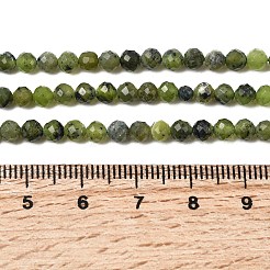 Природного зеленого нефрита нитей бисера&nbsp;G-P603-C-4mm-03AB