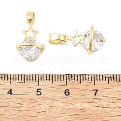 Подвески из латуни «Планета» с микропаве и кубическим цирконием&nbsp;KK-M325-10G