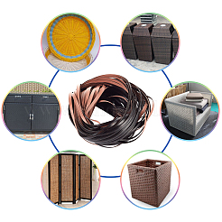 Пластик имитация ротанга плетение&nbsp;KY-WH0024-77