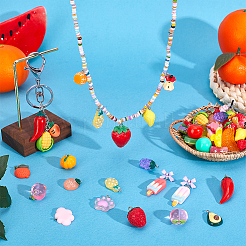 54 шт. подвески из непрозрачной и прозрачной смолы&nbsp;RESI-PH0002-66