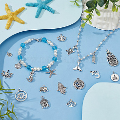 90шт 15 стиля подвески из сплава в тибетском стиле&nbsp;TIBE-PH0002-16