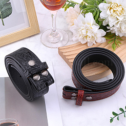 2 шт. 2-цветные ремни-корсеты из коровьей кожи с цветочным тиснением в ковбойском стиле&nbsp;AJEW-CL0002-12A