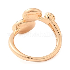 Плоские круглые открытые манжеты со стразами и кристаллами&nbsp;LS-RJEW-Q774-02LG