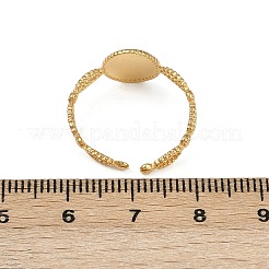 Овальные эмалевые манжеты из нержавеющей стали 304 для женщин&nbsp;RJEW-G355-01G